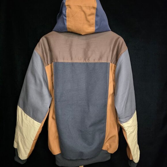 NWOT Carhartt Reworked Patchwork Quilt-Lined Canvas Hoodie L - Picture 7 of 11